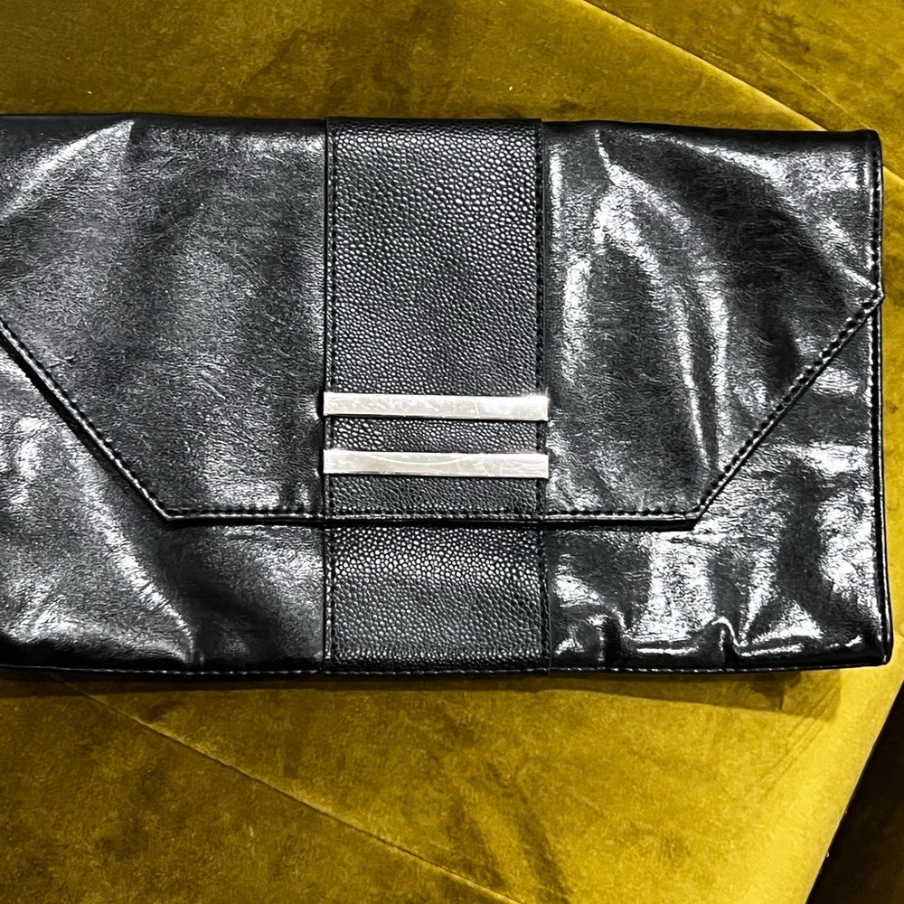 Neiman Marcus Elegant Black Clutch Bag